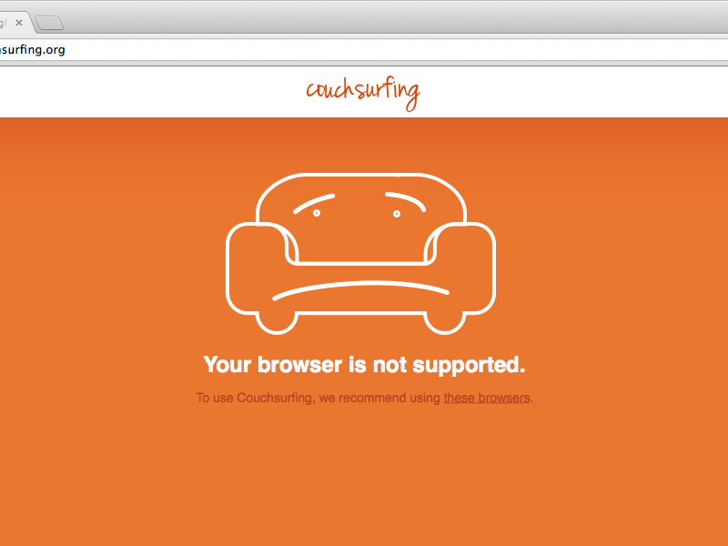 Unsupported Browser By Hass Viajar Lunsford On Dribbble