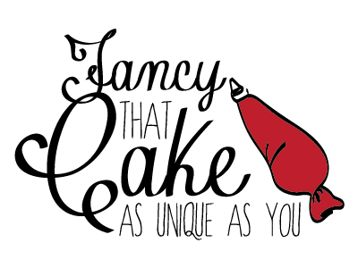 Fancy that Cake Logo cake handwritten logo script