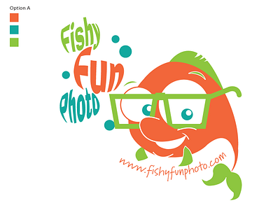 Fishy Fun Photo Logo for Photographer bubbles colorful fish fish eye fun logo glasses