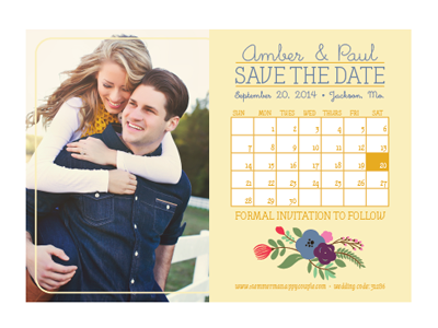 Save The Date Postcard