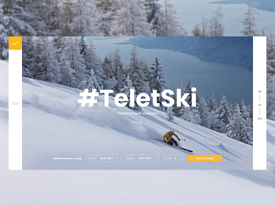 Ski resort TeletSki ski skiing skiresort snowboard travel uiux web