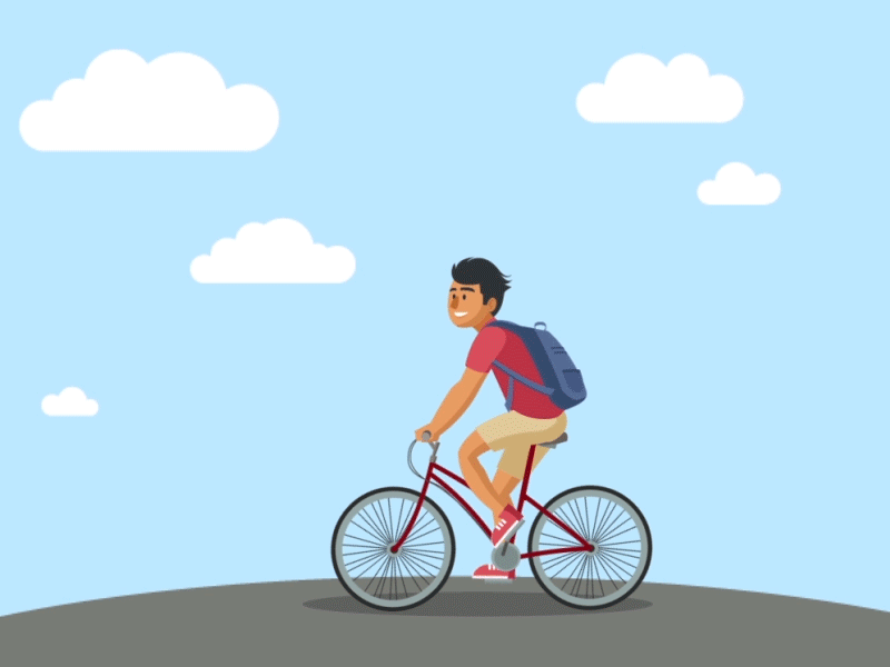 Cyclist character animation fillum fillum pro fillum production motion graphics
