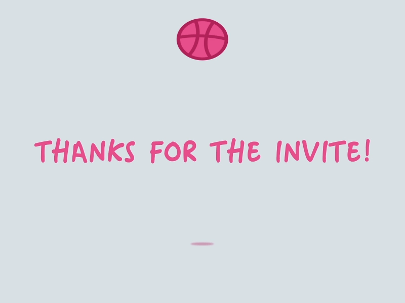 Dribbble Invitation motion graphics