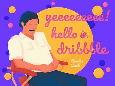 Hello dribbble debut design illustration