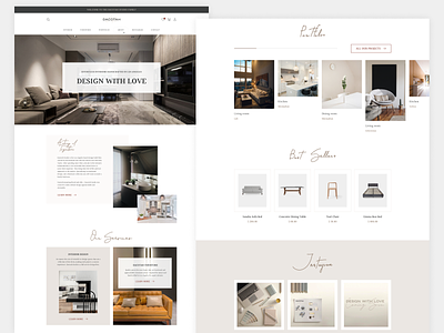 Homepage shop design minimal ui ux web website