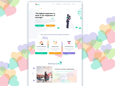 Bless Wedding Portal design ui web website