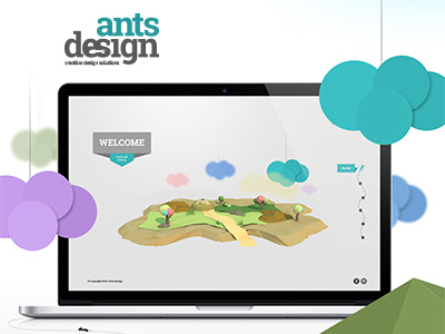 Cover Dribbble 3d ants design ui ux web design