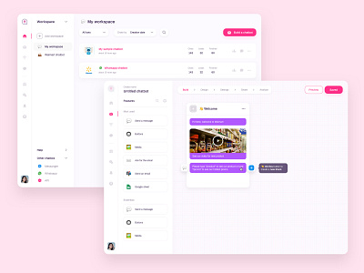 Chatbot builder app chatbot design sketchapp ui ux web design