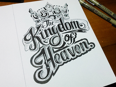 Kingdom of Heaven brush pen drawing pen hand lettering lettering movie quotes title typography