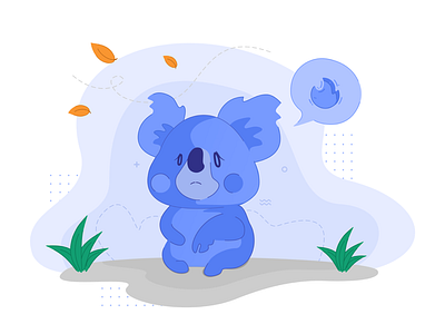 Sad Koala Illustration