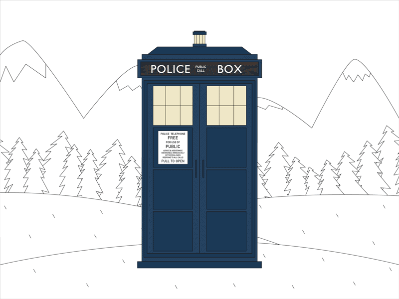 Who? 2d animation after effects animaiton doctor who flat animation illustration vector