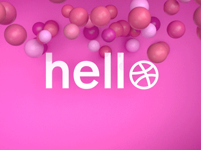 Hello Dribbble! 3d animation 3d art animaiton logo