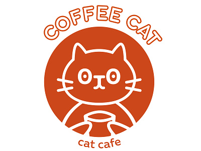 Cat Cafe Logo cat cat cafe logo design logo