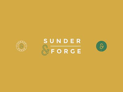 Sunder & Forge brand design furniture icon typography wood