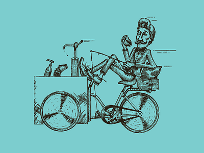 The Gypsy Gent brand brew budget coffee design etching illustration mobile