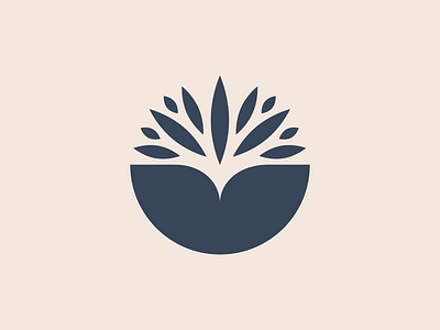 Balance brand burst flourish flower icon logo mark