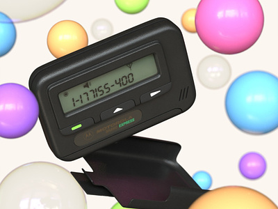 Pager or Beeper 3d animation motion graphics