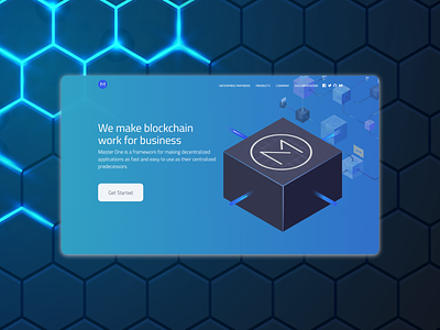 Landing page for blockchain project front end front end design front end dev ui web