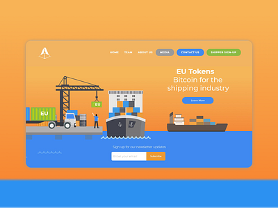 Landing page for a crypto product