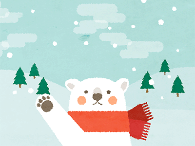 Polar Bear after effects animated polar bear winter