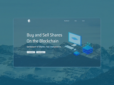 Landing page for blockchain project landing page ui vector web