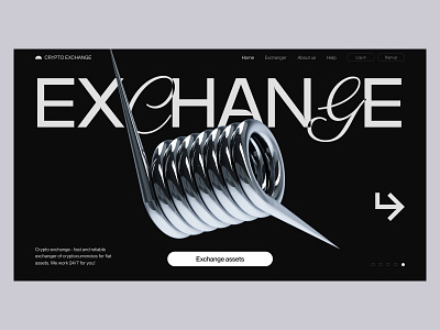 Сrypto exchange layout | Website design-concept 3d brutalism crypto design landing page trending ui web design website