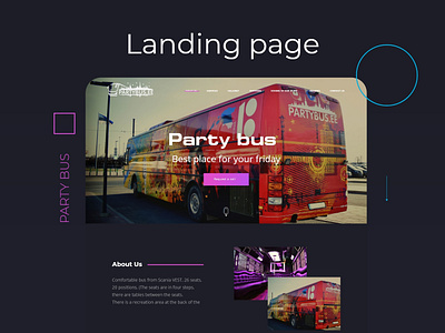 Landing page Party Bus