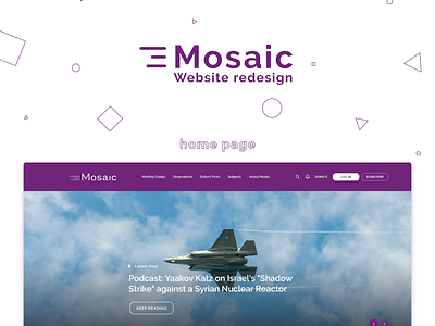 Website redesign for Mosaic design landing page redesign web webdesign website