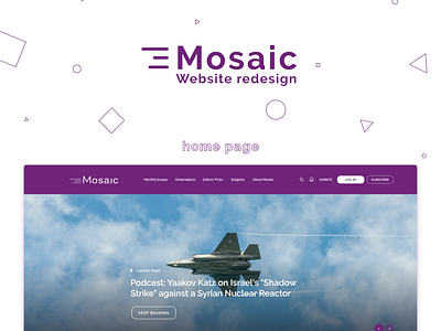 Website redesign for Mosaic