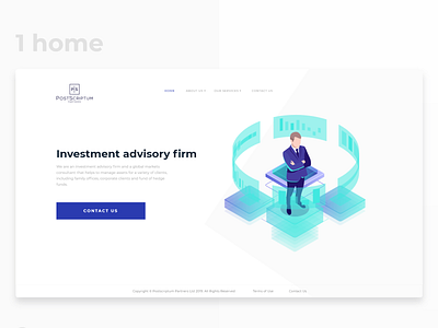 Website for PostScriptum consulting design landing page ui ux web website