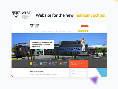 Website for Wist school in Tachkent