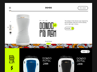 DONDO Soundbox african app design ecommerce figma homepage landing page minimal music product shop sound sound box speaker spotify ui ux website