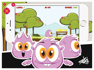 Old School Platformer cute adorable cute art design flat game app game art game asset illustration sticker design vector