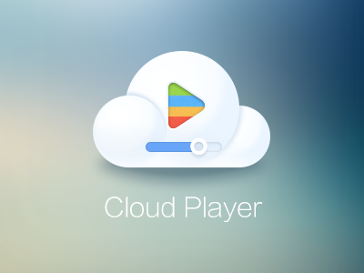Cloudplayer cloud design icon player