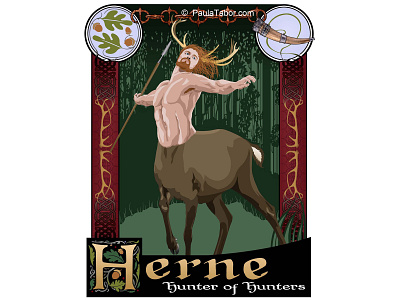 Herne, Hunter of Hunters art digital fantasy art illustration mythological poster art