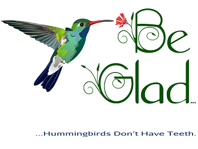 Hummingbirds Dont Have Teeth art bird cartoon digital hummingbird humorous illustration illustration