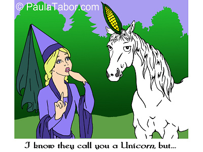 Uniccorn cartoon digital horse humorous illustration illustration mythical creature unicorn unicorns