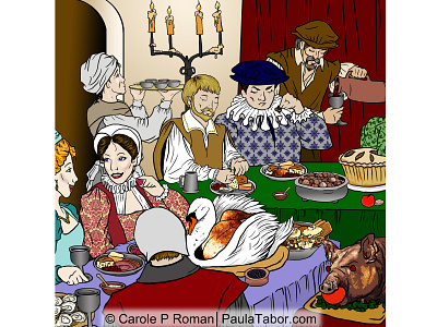 Nobles Dinner children book illustration digital england english historical illustration kids books non fiction
