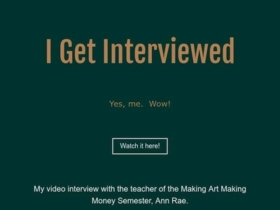 I am interviewed by Ann Rae