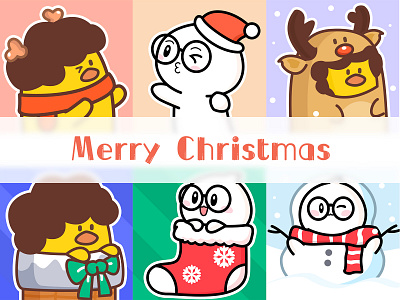 Merry Christmas christmas christmas hat elk illustration merry christmas snow snowman