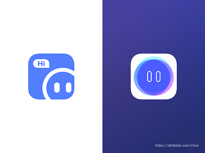 Smart Speaker icon ai app audio branding icon logo robot ui