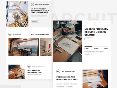 Landor - Architect Website Design architect design mobile ui ui ux ui ux design uidesign ux web design website