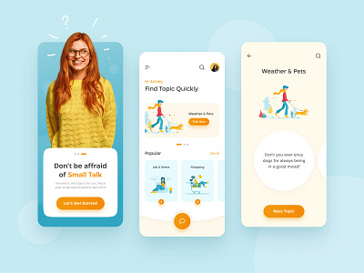 Small Talk App app application introvert product product design talk ui ux