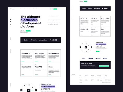 Blockee - Blockchain Platform blockchain bold landing page saas typography ux