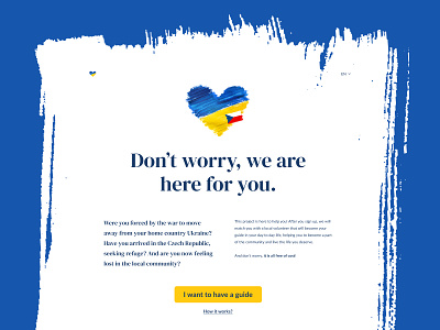 Ukraine - help czech republic help immigrants ui ukraine ux web design website