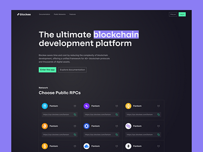 Blockee - Blockchain platform blockchain chains crypto design platform startup ui ux website