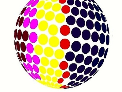 Circle Pixel Logo Designusing 3d Revolve Effect illustraor indesign photoshop