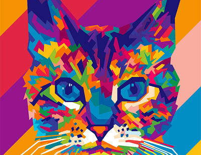 PET abstract abstract art abstract design beautiful cats colorful colors commision geometric illustration pet pets popart wpap