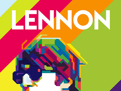 John lennon 90s abstract abstract art abstract design collage color colorfull colors design geometric illustration john lennon lennon music popart wpap wpap design