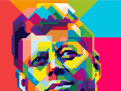 JOHN F KENNEDY abstract abstract art abstract design beautiful color colorfull colors design geometric john f kennedy pop art popart president presidents day wpap